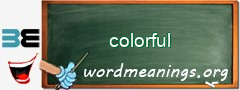 WordMeaning blackboard for colorful